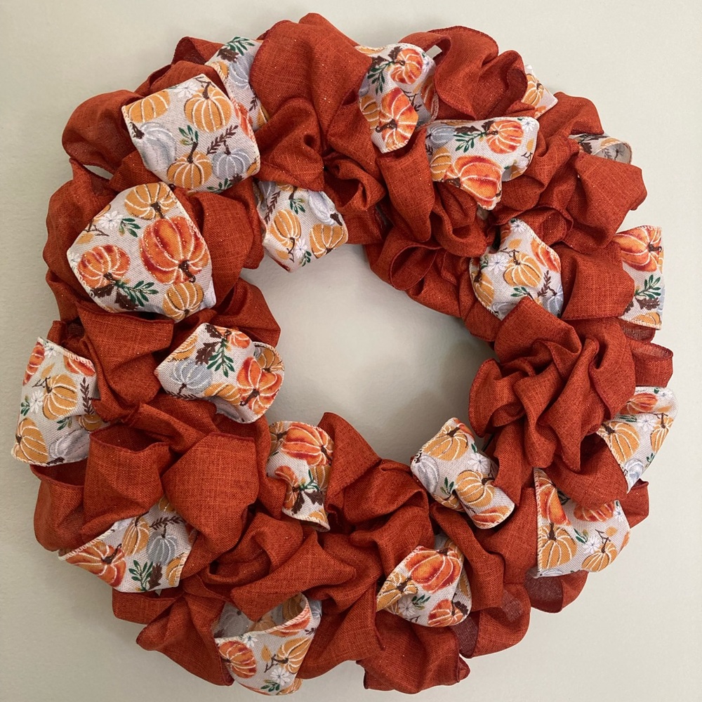 Handmade Fall Ribbon Wreath - Just Made